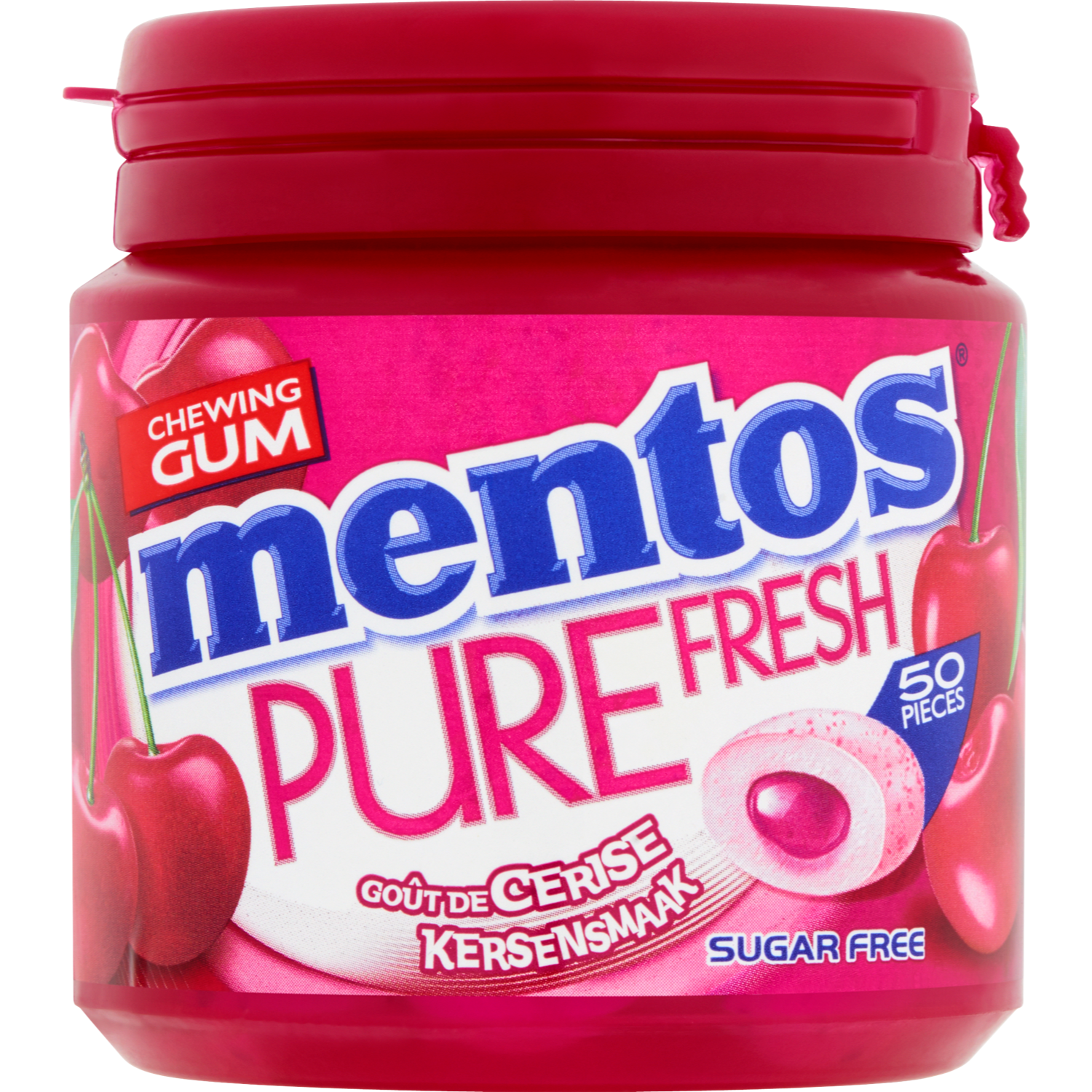 Mentos Gum pure fresh cherry 50 stuks