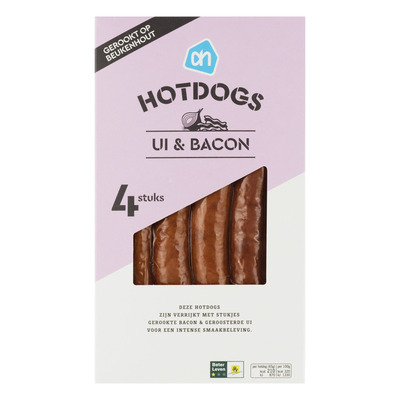 Huismerk Hotdogs bacon ui