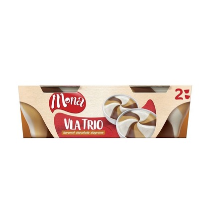 Mona Vla trio karamel/ chocolade/ slagroom