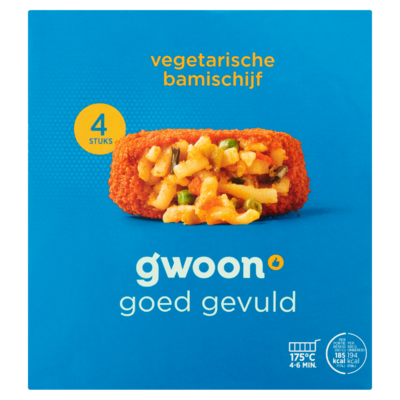 Huismerk Vegetarische Bamischijf 4 x 80 g