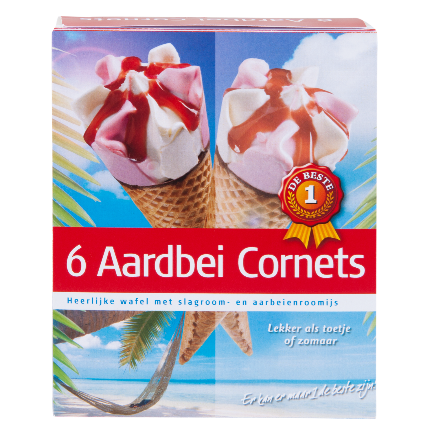 Huismerk Cornets aardbei