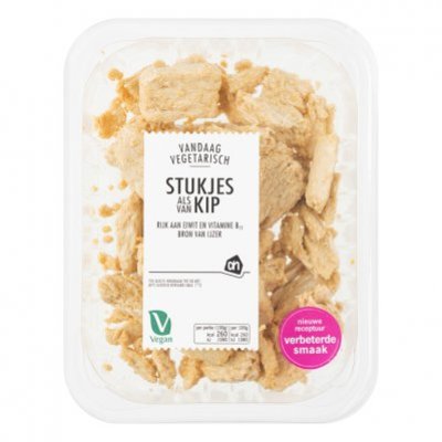 Huismerk Stukjes als van kip