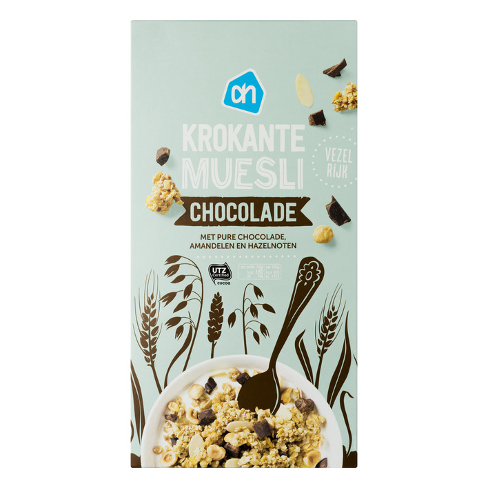 Huismerk Krokante muesli chocolade