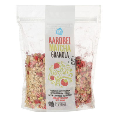 Huismerk Granola aardbei-matcha