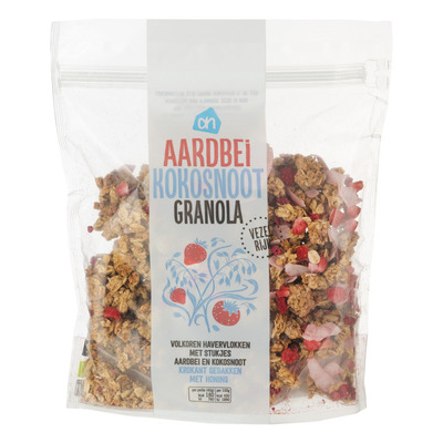 Huismerk Granola aardbei-kokosnoot