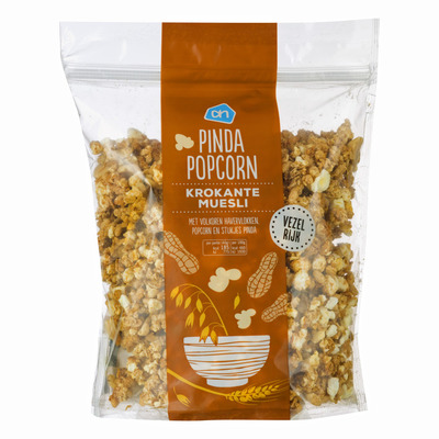 Huismerk Krokante muesli popcorn pinda