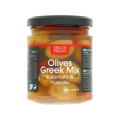Deli di Paolo Olijven Greek Mix Kalamata & Halkidiki