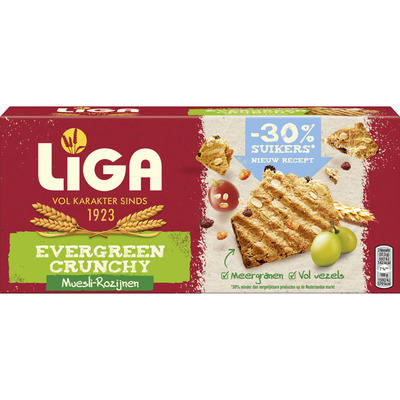 Liga Evergreen crunchy muesli rozijn