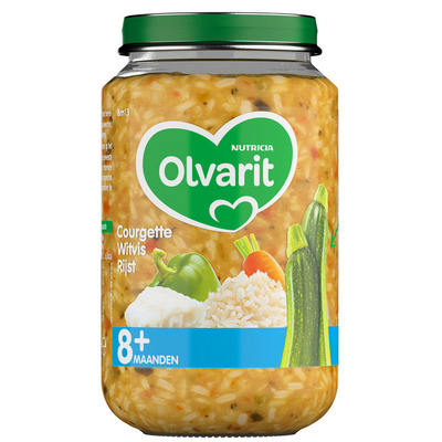 Olvarit Courgette witvis rijst 8 maanden