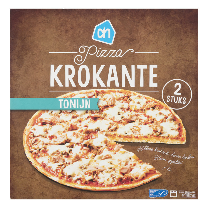 Huismerk Krokante pizza tonijn