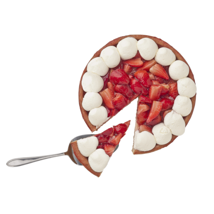 Huismerk Aardbeien Slagroomvlaai