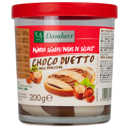 Damhert No sugar added choco duetto