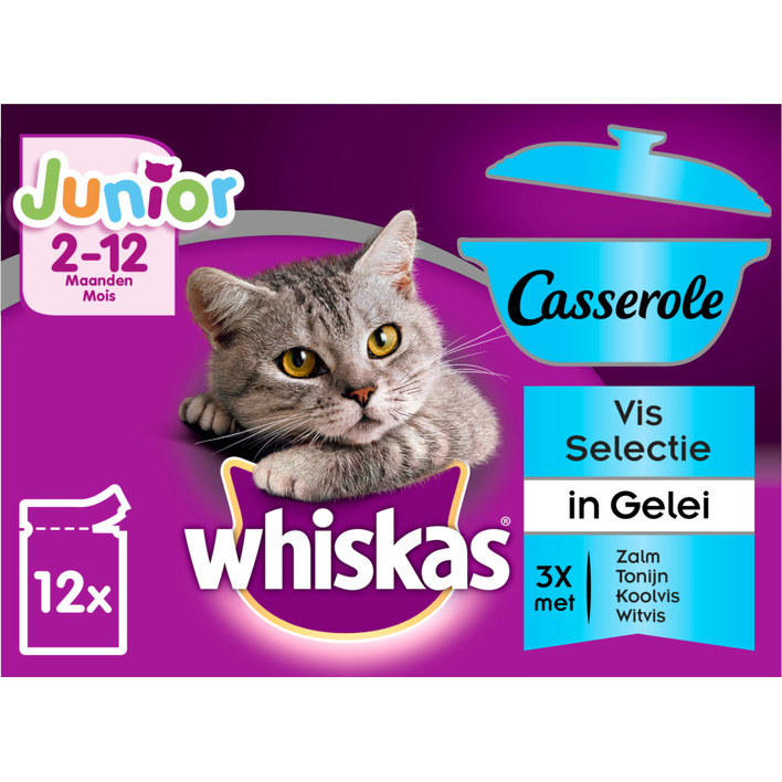Whiskas Kattenvoer nat selectie in gelei kitten