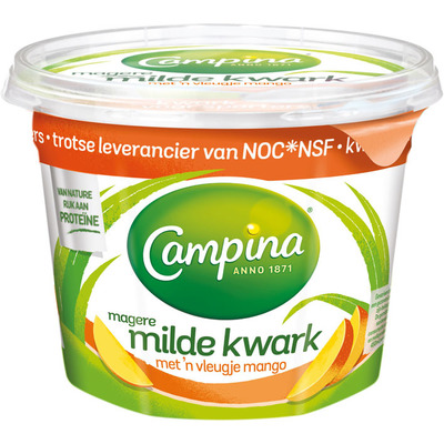 Campina Milde magere kwark mango