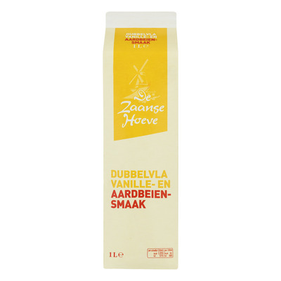 Budget Huismerk Aardbei vanille dubbelvla