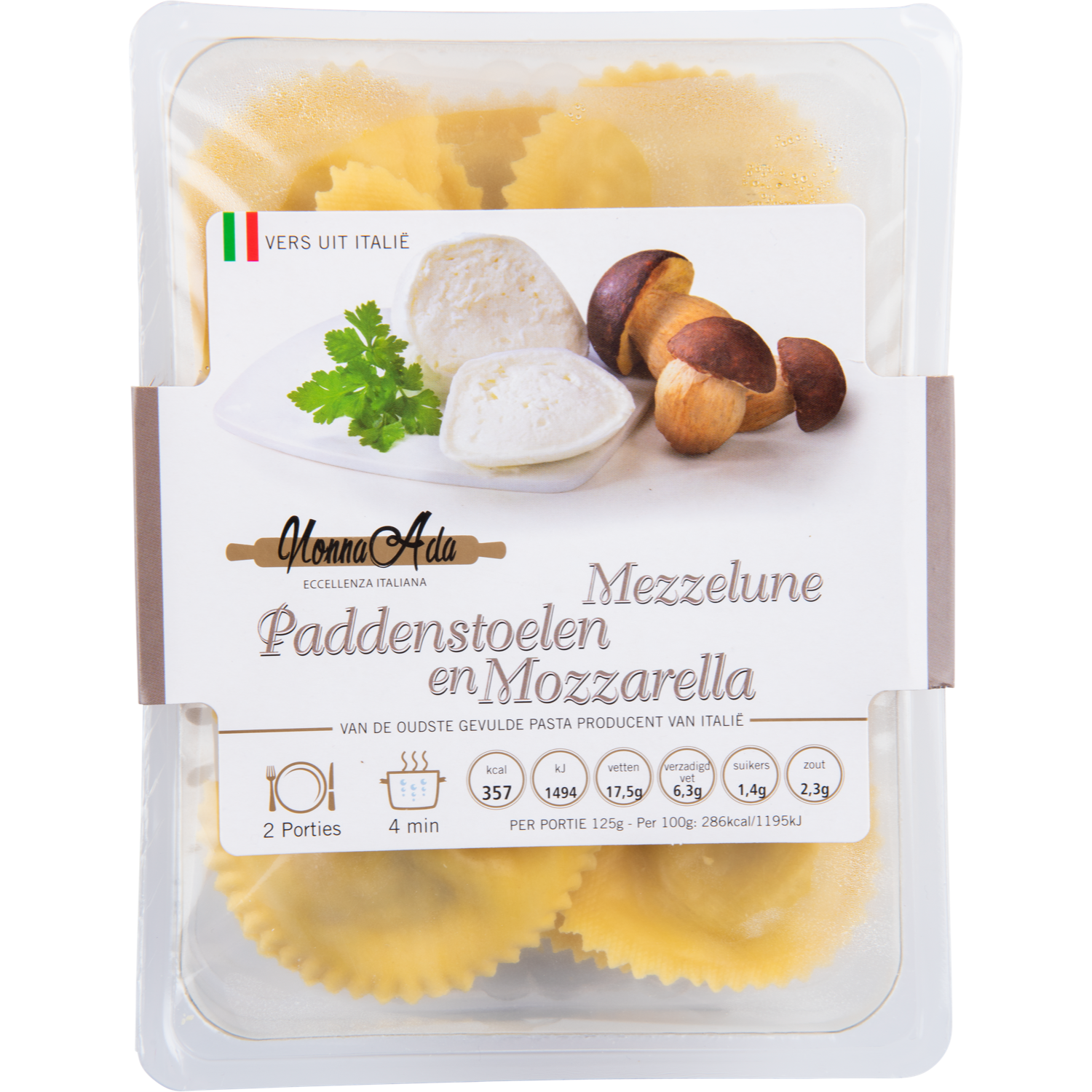 Nonna Ada Mezzelune paddenstoelen en mozzarella