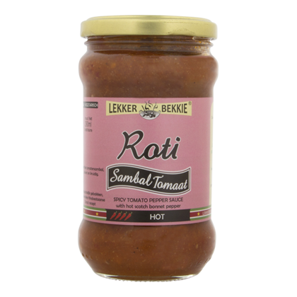 Lekker Bekkie Roti tomaten sambal