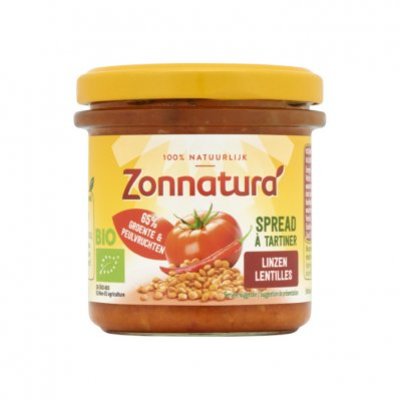 Zonnatura Groentespread linzen tomaat chili