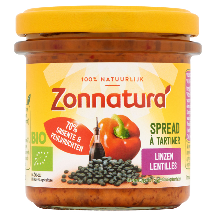 Zonnatura Groentespread linzen paprika balsamico