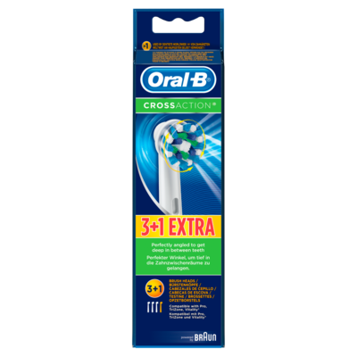 Oral B Opzetborstels cross action 3+1