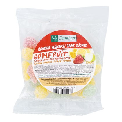 Damhert No sugar added bonbons gomfruit