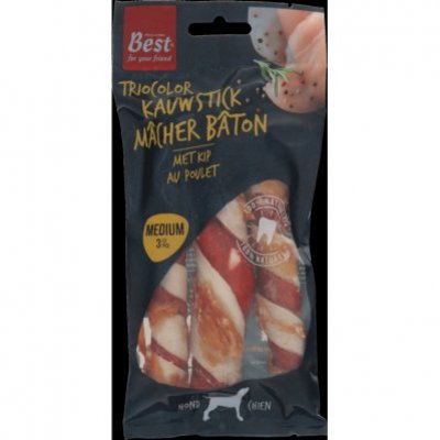 Best for your Friend Triocolor kauwsticks met kip medium