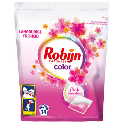 Robijn Wasmiddel capsules color pink sensation