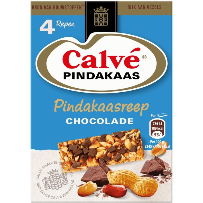 Calvé Pindakaasreep chocolade