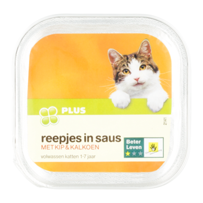 Huismerk Reepjes in saus met kip en kalkoen