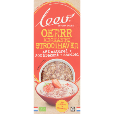 Leev Bio krokante strooihaver aardbei