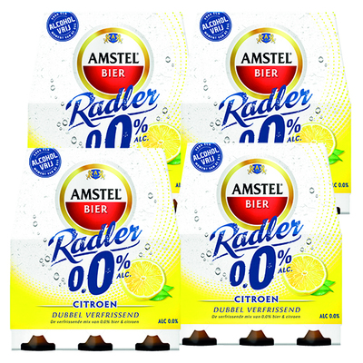 Amstel Radler citroen 0.0% fles 24 x 30 cl.