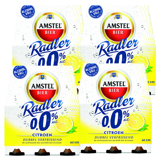 Amstel Radler citroen 0.0% fles 24 x 30 cl.