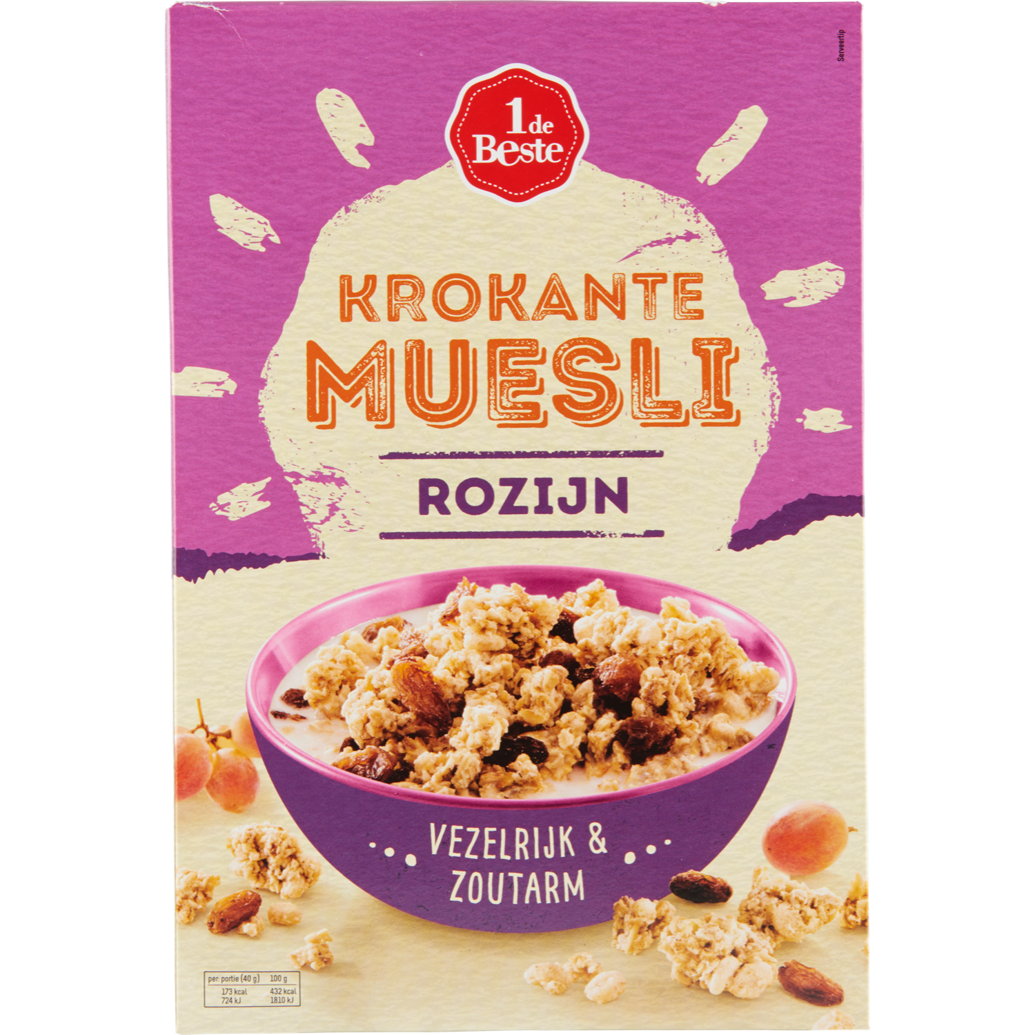 Huismerk Krokante muesli rozijn