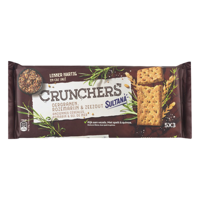 Sultana Crunchers oergranen rozemarijn-zeezout