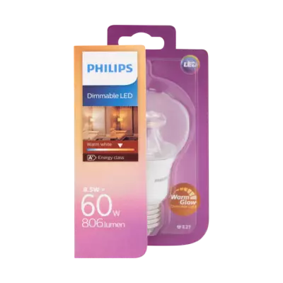 Philips Dimmable LED Lamp Warm White 8,5W E