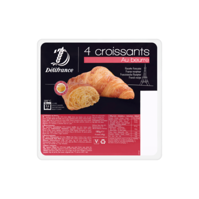 Délifrance Croissants Au Beurre 4 Stuks