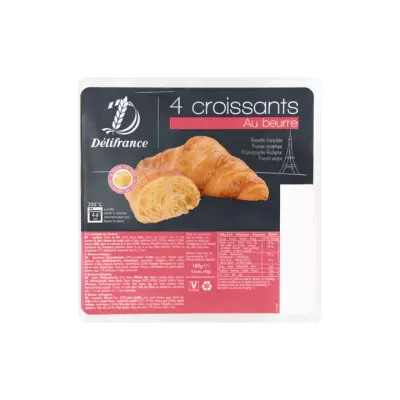 Délifrance Croissants Au Beurre 4 Stuks