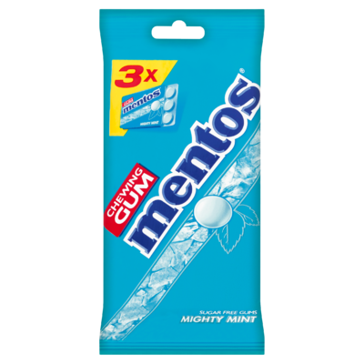 Mentos Chewing Gum Sugar Free Mighty Mint 3 x 17,5 g