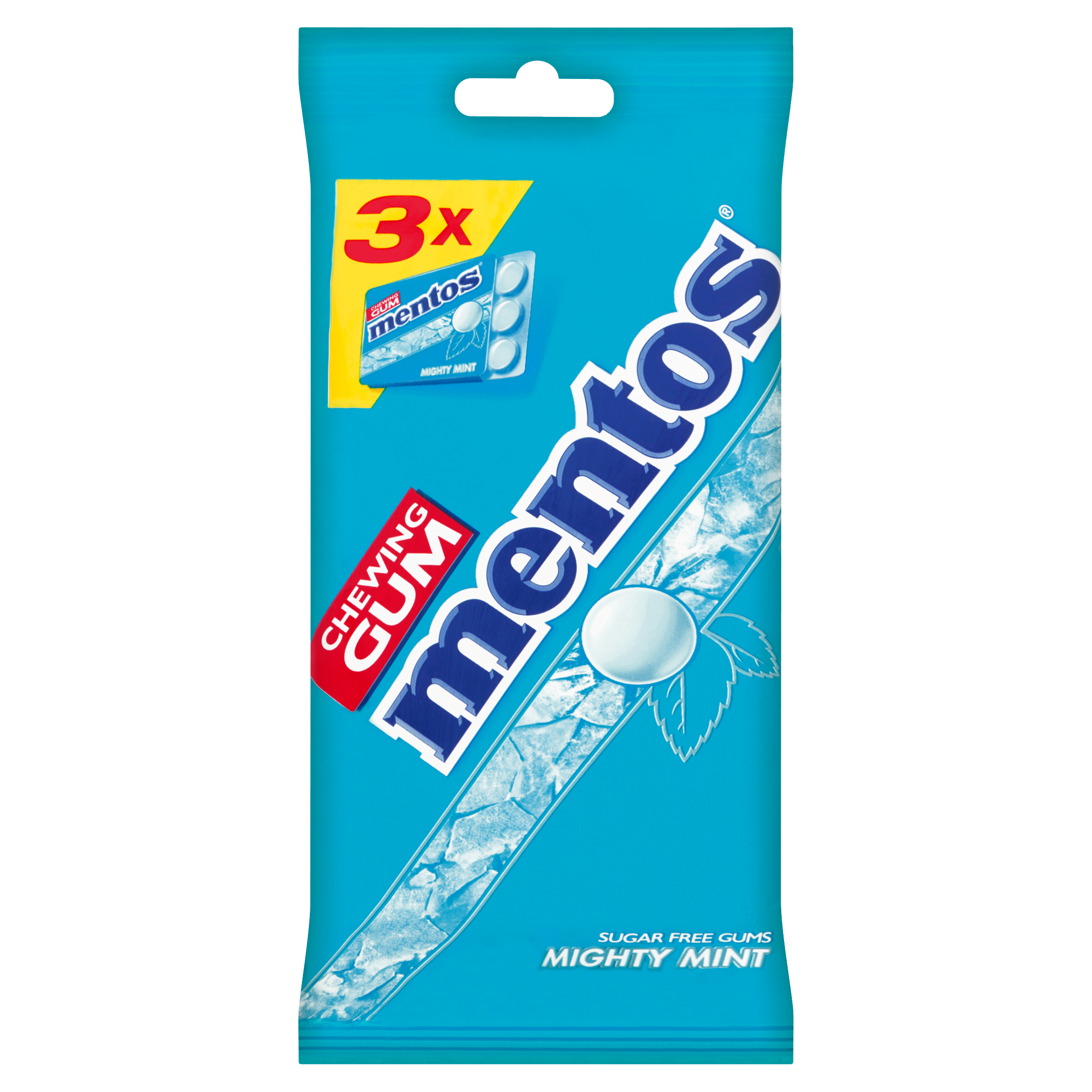 Mentos Chewing Gum Sugar Free Mighty Mint 3 x 17,5 g