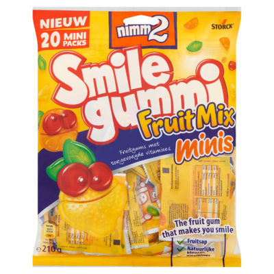 Nimm2 Smilegummi Fruitmix Minis 210 g