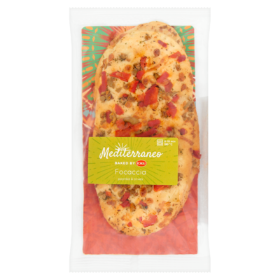 Boboli Mediterraneo Focaccia Paprika & Olives 2 x 165 g