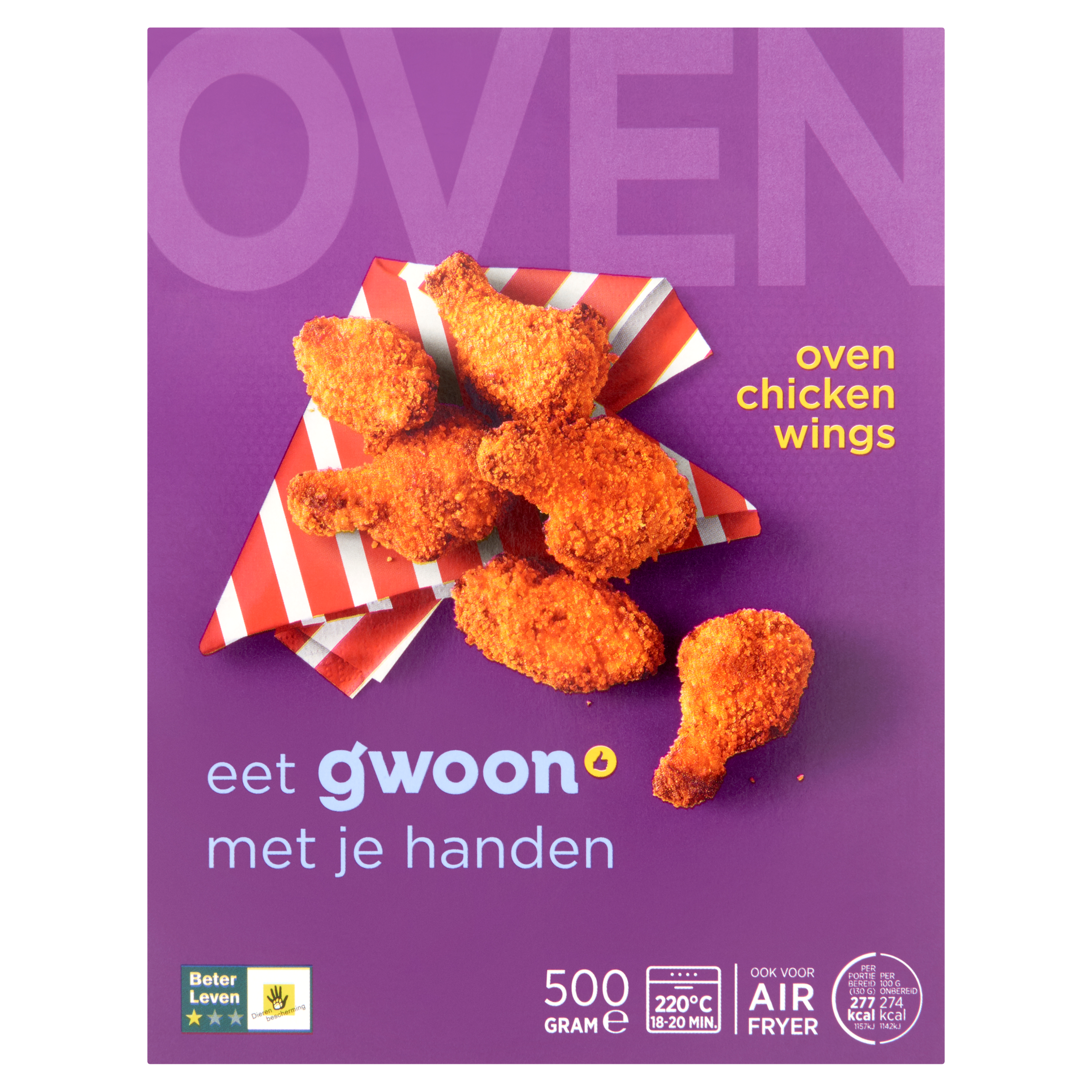 Huismerk Oven Chickenwings 500 g