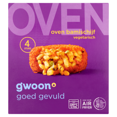 Huismerk Oven Bamischijf Vegetarisch 4 x 80 g