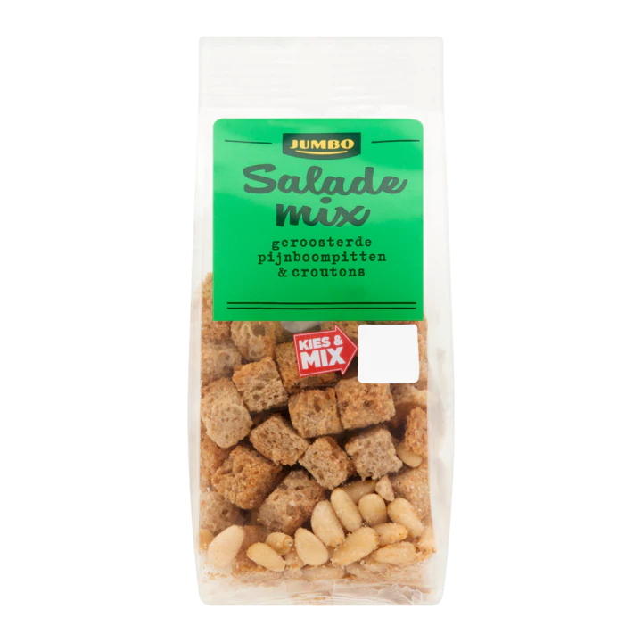 Huismerk Salade Mix Geroosterde Pijnboompitten & Croutons