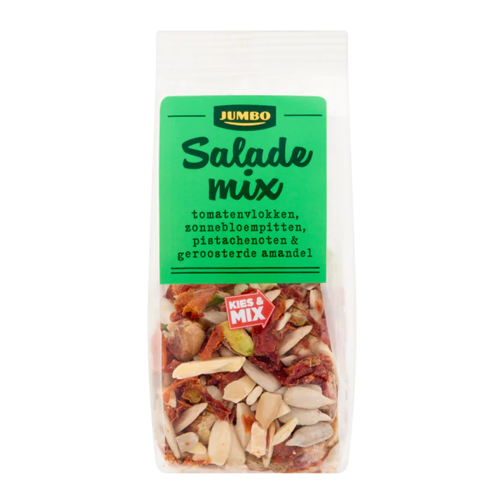 Huismerk Salademix Tomatenvlokken, Zonnebloempitten, Pistachenoten & Geroosterde Amandel
