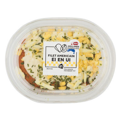 Huismerk Filet americain ei en ui