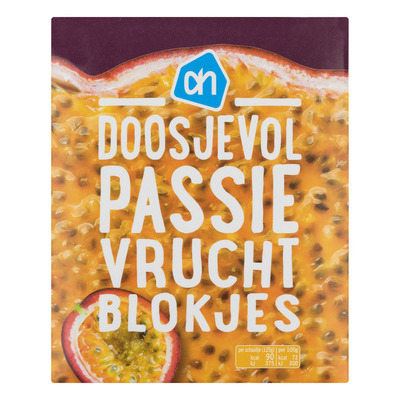 Huismerk Doosjevol passievruchtblokjes