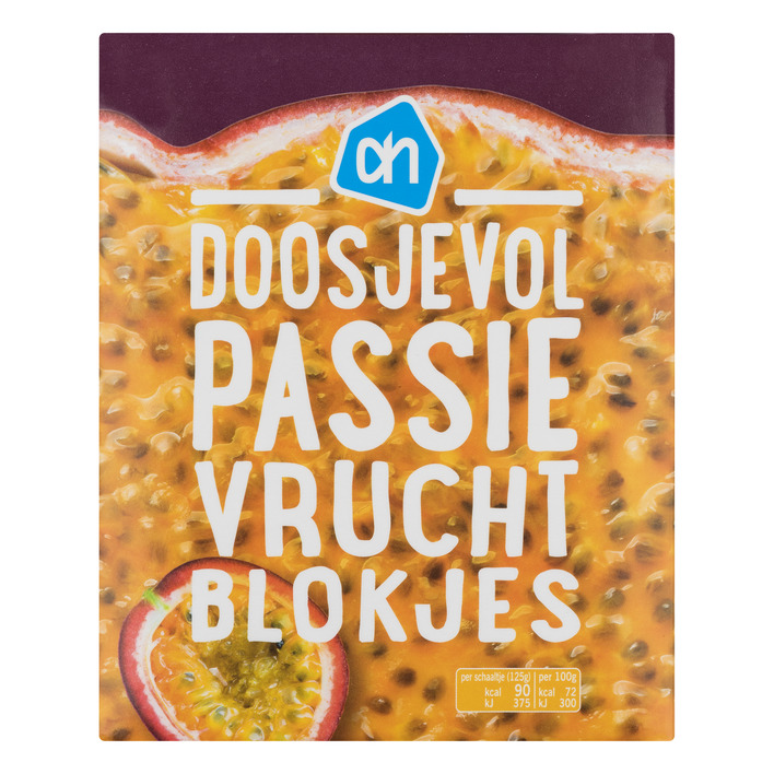 Huismerk Doosjevol passievruchtblokjes