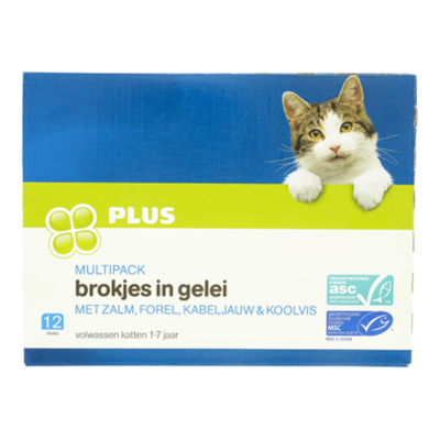 Huismerk Variatie vis adult brok/gelei 4%