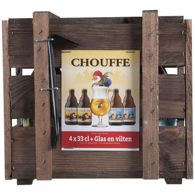 La Chouffe kistje met glas